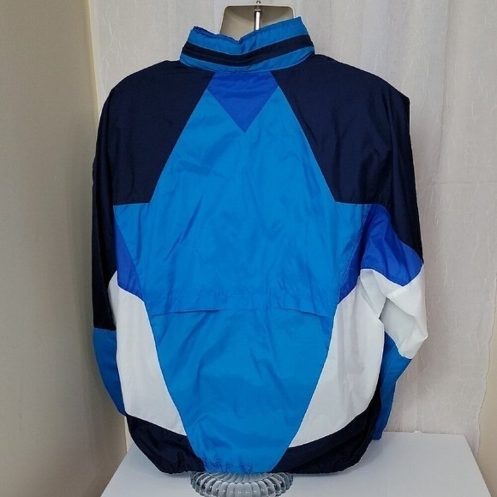 Vintage Nike Windbreaker Jacket Blue Colorblock 90s Retro Mens XL Lightweight - Picture 13 of 16